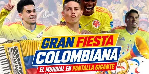 FIESTA  DEBUT DE COLOMBIA EN EL MUNDIAL
