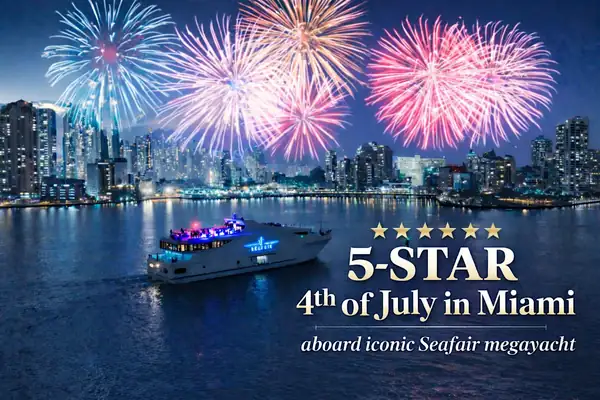 Miami's only 5-star July 4th Megayacht Experience